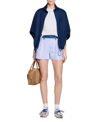 Eliaz Denim Trim Striped Shorts