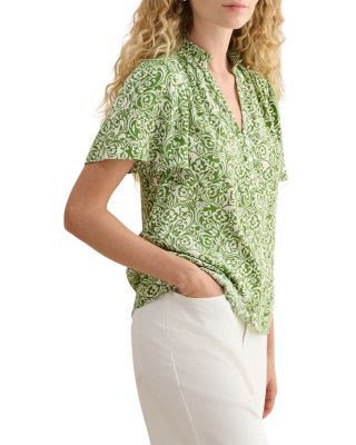 Tania Split Neck Top