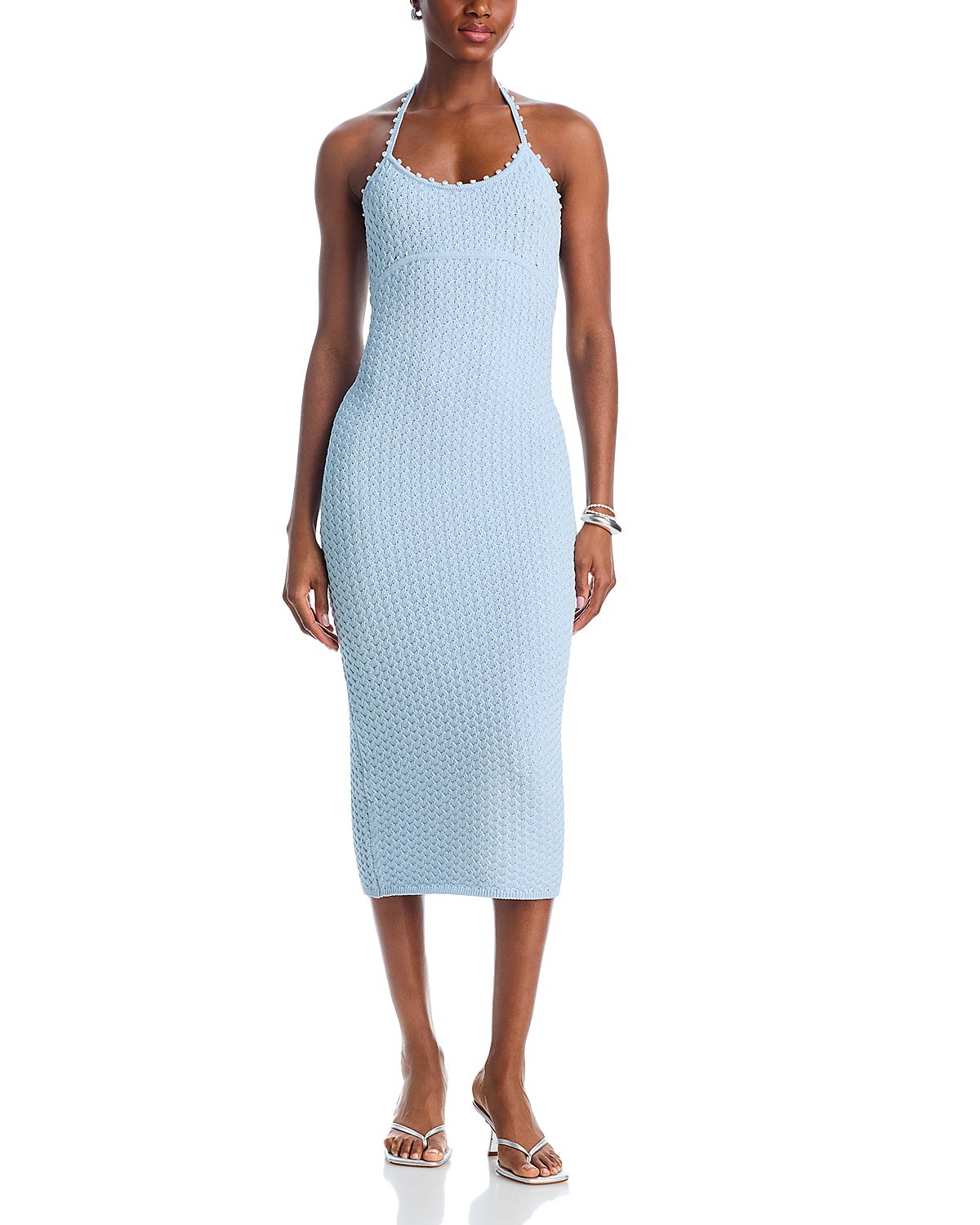 Aqua Pebble Knit Midi Dress - Exclusive