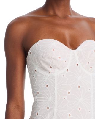 Damaris Eyelet Drop Waist Midi Dress - Exclusive