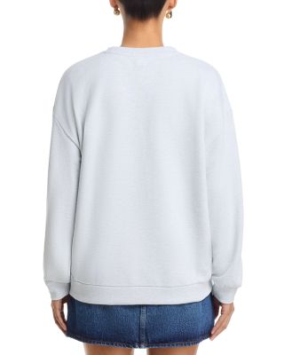 American Flag Applique Crewneck Sweatshirt