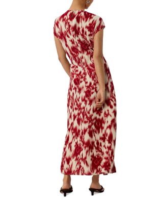 Petites Blurred Floral Crepe Dress