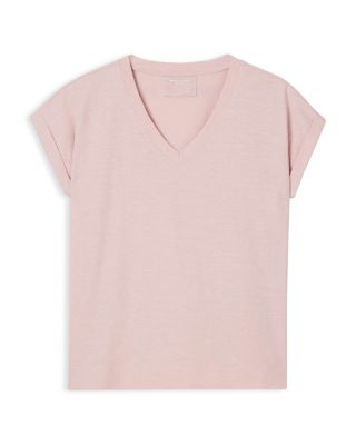 Willa V Neck Cap Sleeve Tee