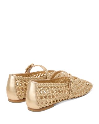 Women's Prim Woven Leather Ballet Flats