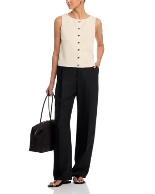 Button Front Sweater Vest