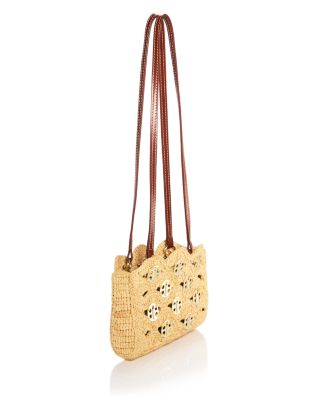 Raffia Embellished Shoulder Bag