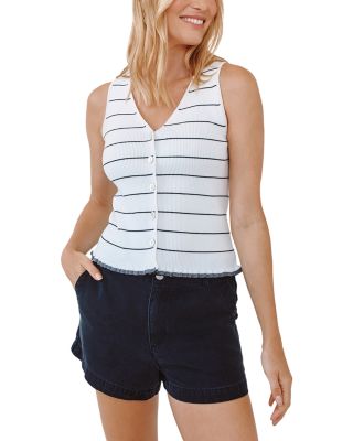 Ruffle Hem Knitted Vest