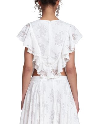 Lace Ruffle Top with Side Bows