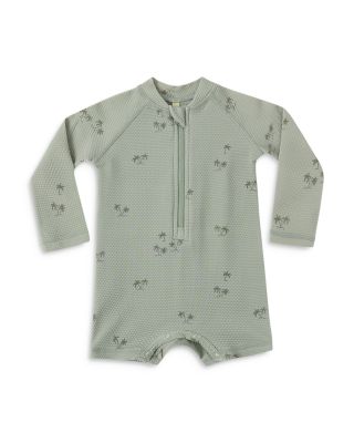 Boys' Long Sleeve One Piece Rashguard Swimsuit - Baby