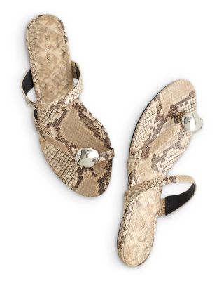 Women's Mila Embossed Leather Slide Sandals