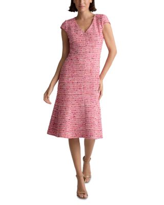 Provence Tweed Cap Sleeve Dress