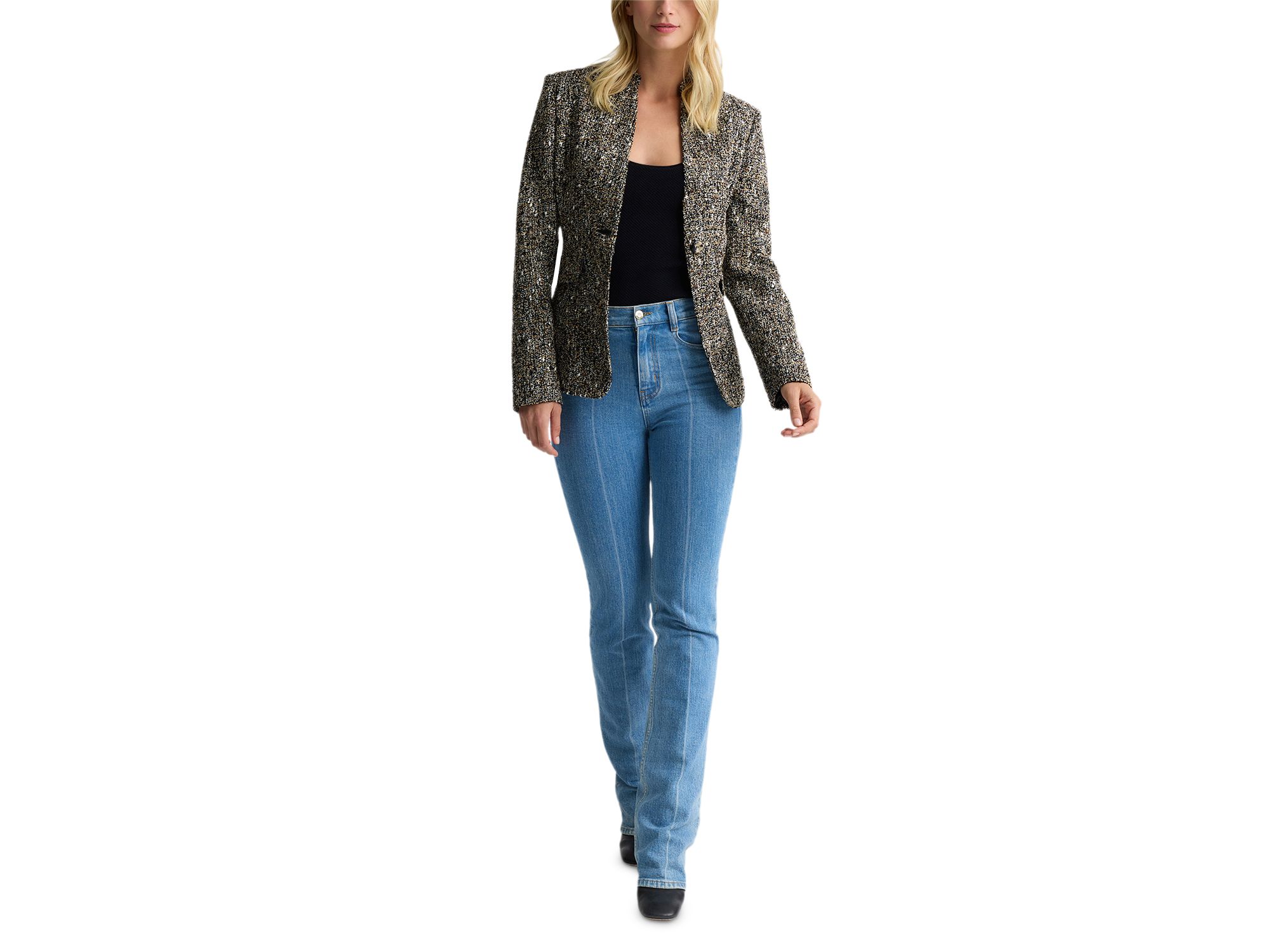 Shawl Collar Tweed Jacket — Image 3