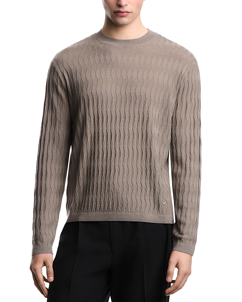 Emporio Armani Geometric Diamond Wool Pullover Sweater