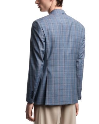 G Line Regular Fit Single Breasted Notch Lapel Jacket in Super 130s Woo
