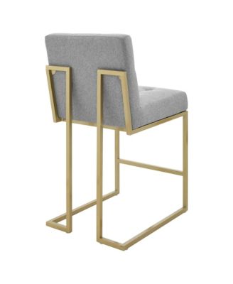  Privy Stainless Steel Upholstered Fabric Counter Stool