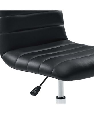 Ripple Armless Mid Back Vinyl Office Chair