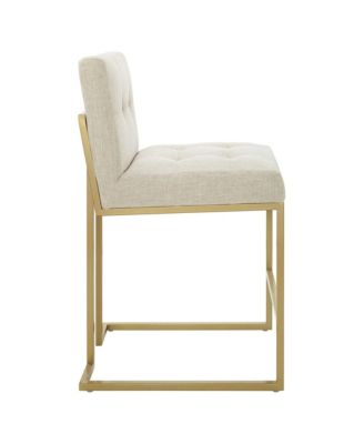  Privy Stainless Steel Upholstered Fabric Counter Stool