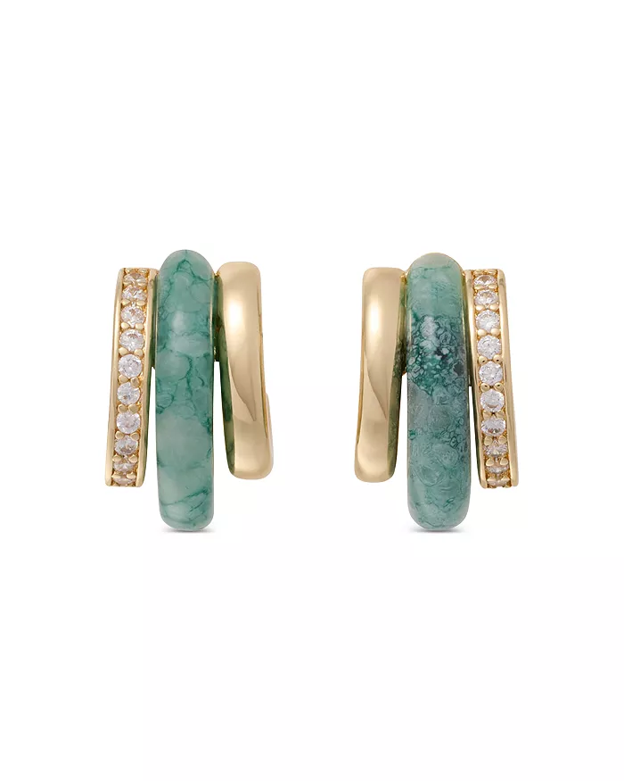 Roxanne Assoulin The Stone Huggie Hoop Earrings