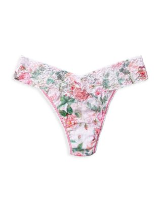 Printed Signature Lace Original Rise Thong