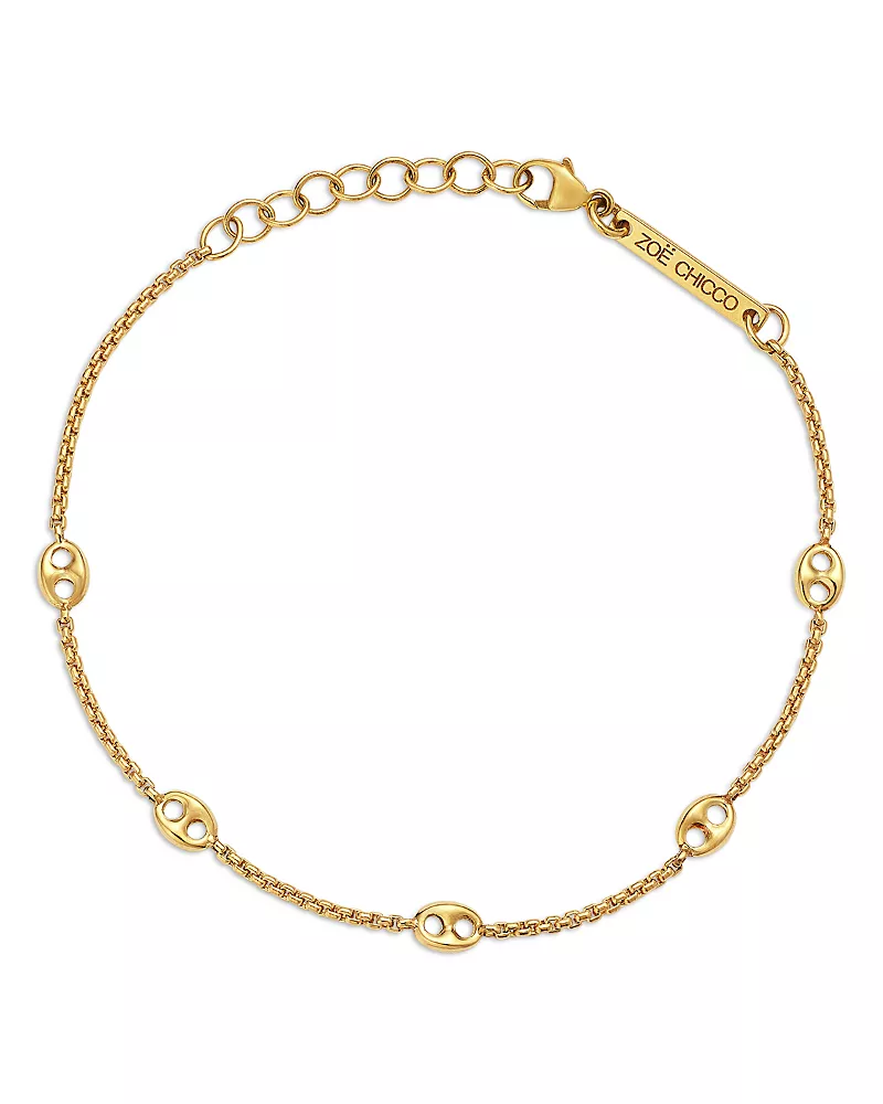 Zoe Chicco 14K Yellow Gold Heavy Metal Mariner & Box Link Chain Bracelet