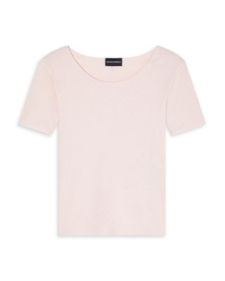 Stretch Jersey Geometric Jacquard Top