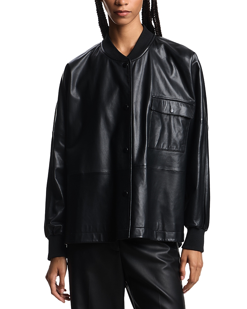 Emporio Armani Leather Bomber Jacket