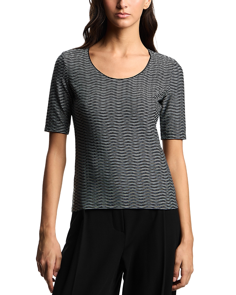 Emporio Armani Stretch Jersey Jacquard Top