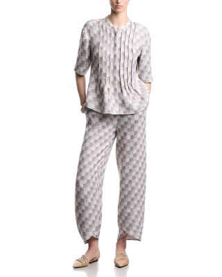 Gauze Checkered Pants
