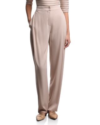 Washed Twill Straight Trousers