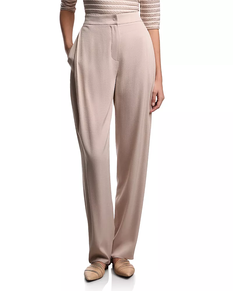 Emporio Armani Washed Twill Straight Trousers