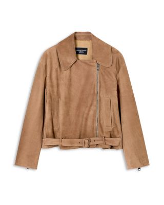Nubuck Leather Biker Jacket