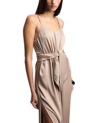 Crepe Twill Sleeveless Maxi Dress