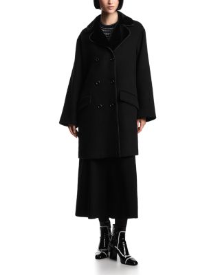 Wool and Faux Fur Coat