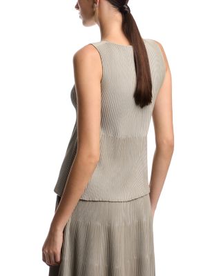 Bicolor Ribbed Sleeveless Top