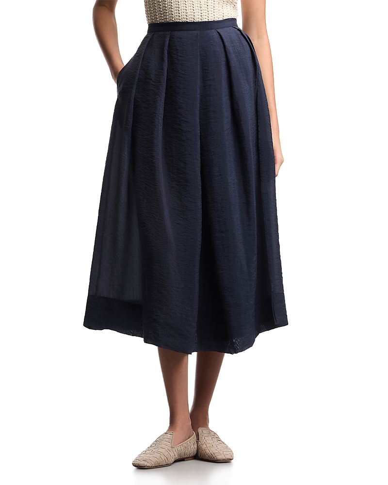 Emporio Armani Techno Creponne Midi Skirt
