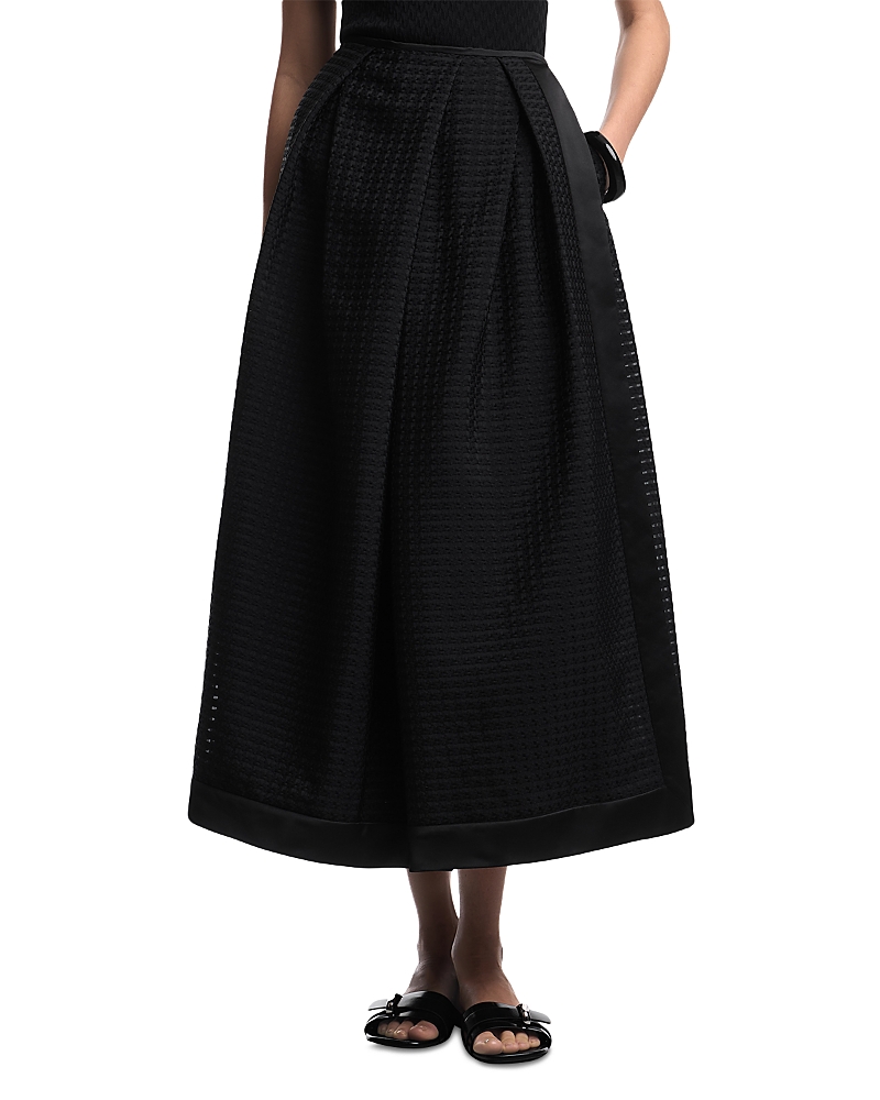 Emporio Armani Vichy 3D Jacquard Midi Skirt
