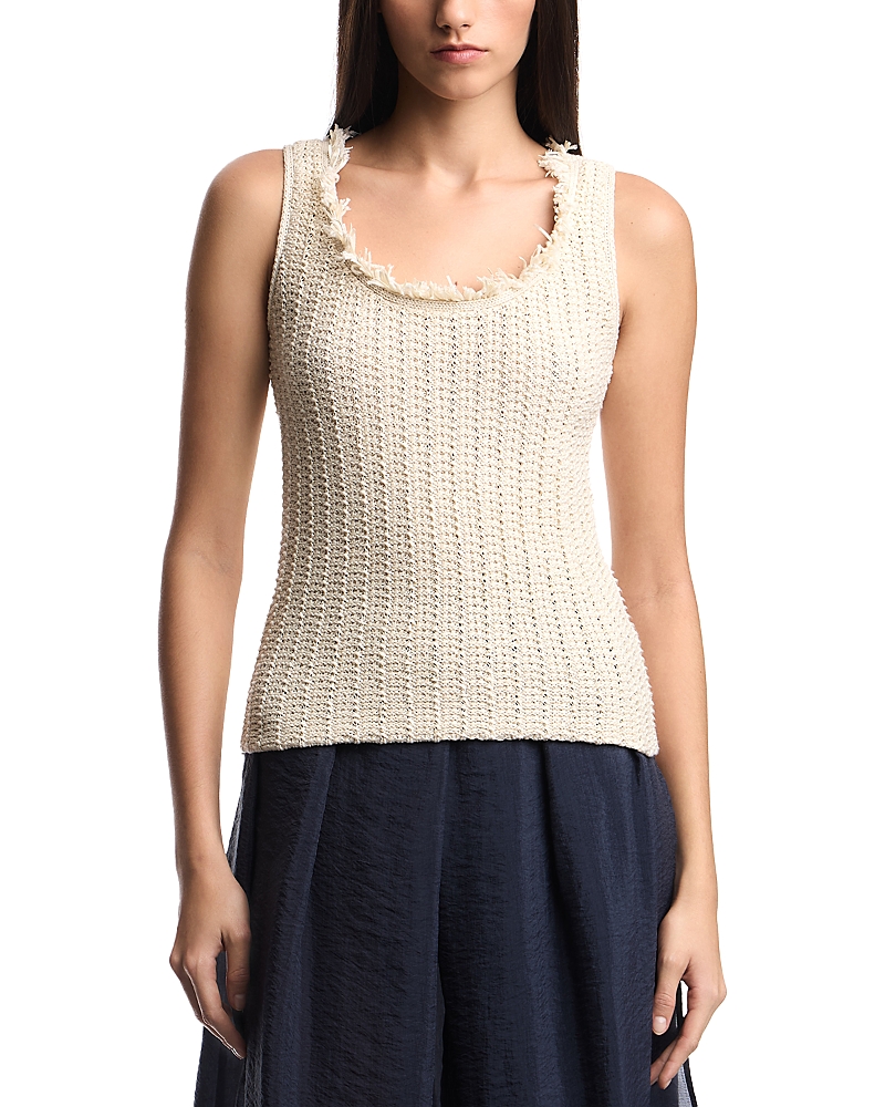 Emporio Armani Fringe Detail Knit Top