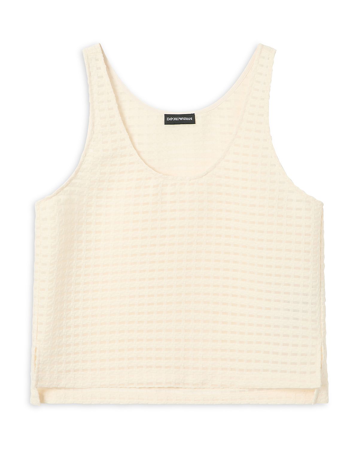 Emporio Armani Vichy 3D Jacquard Tank Top