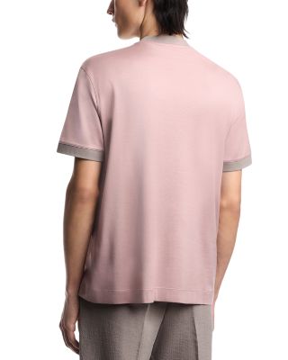 Contrast Hem Cotton Blend T-Shirt