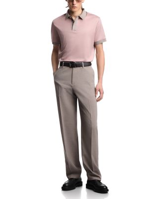 Contrast Hem Cotton Blend Polo Shirt