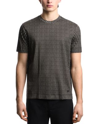 Geometric Square Jacquard T-Shirt