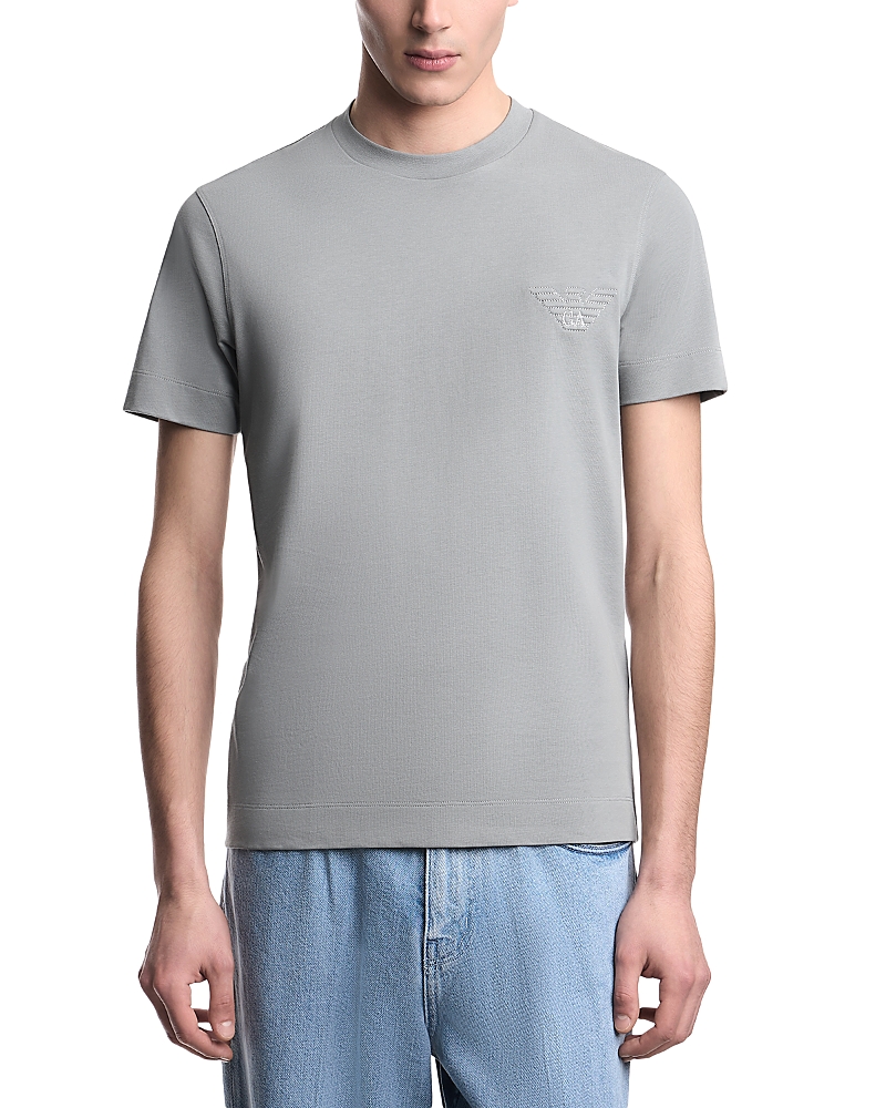Emporio Armani Heavy Cotton Embroidered Eagle T-Shirt