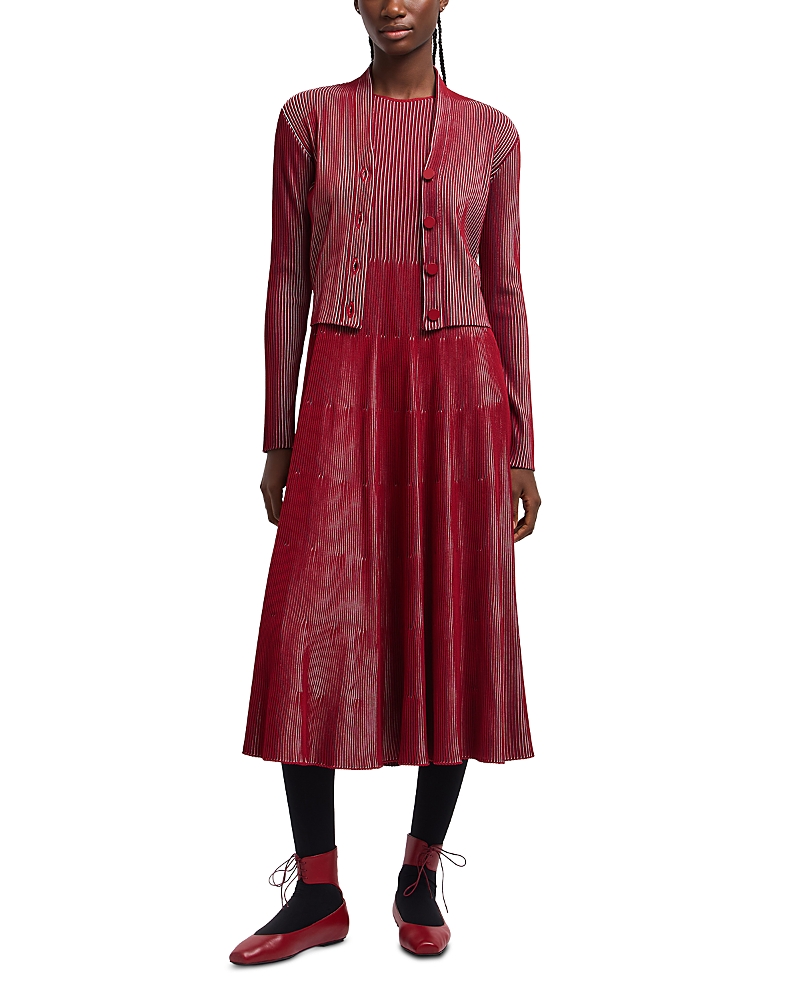 Emporio Armani Bicolor Rib Midi Dress