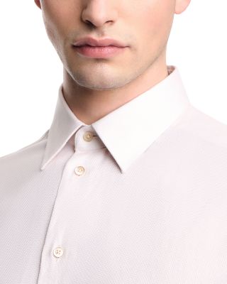 New York Regular Fit Textured Dress Shirt