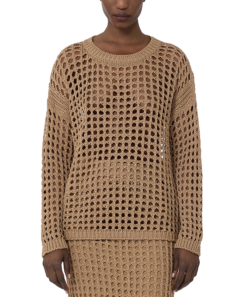 Max Mara Mxpfebe Desert Open Knit Sweater