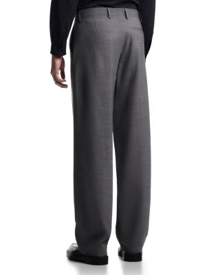 Stretch Wool Straight Leg Trousers