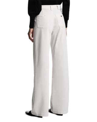 High Rise Wide Leg Garment Dyed Corduroy Jeans in Putty