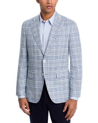 Hutson Linen & Cotton Plaid Slim Fit Sport Coat