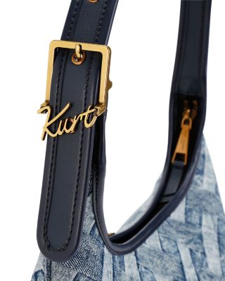 Kurt Woven Denim Shoulder Bag