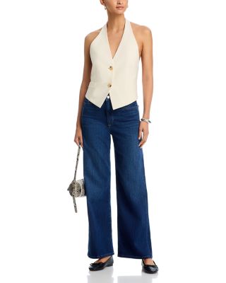 The Mia Petite High Rise Wide Leg Jeans in Dedication